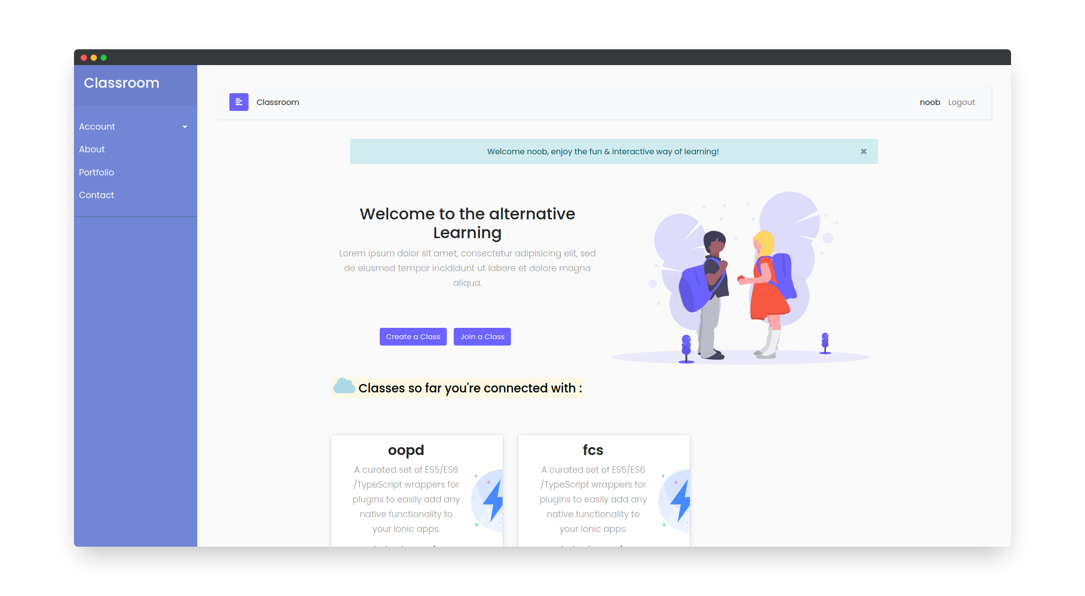 Classroom screenshot